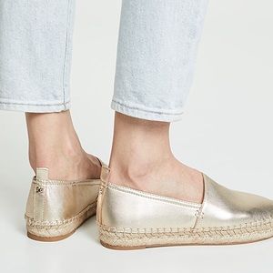 Sam Edelman Women Khloe Metallic Espadrille Flats